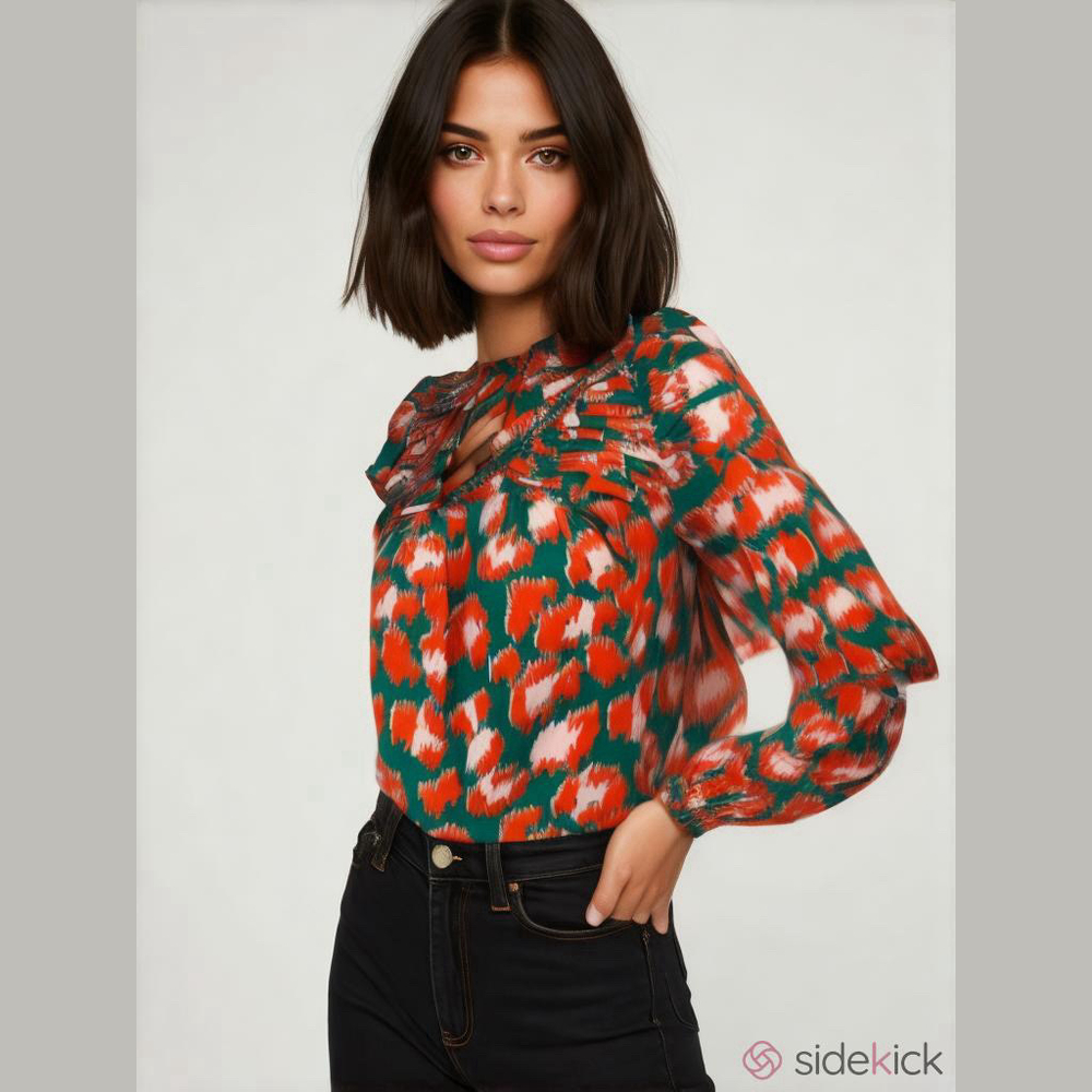 Michelle McDowell Colorful Fancy Like Pine McKenna 47214 Top Womens Sz XS